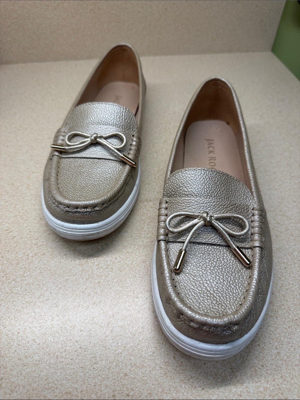 Women's Jack Roger’s Slip-On Loafers with Bow Accent.